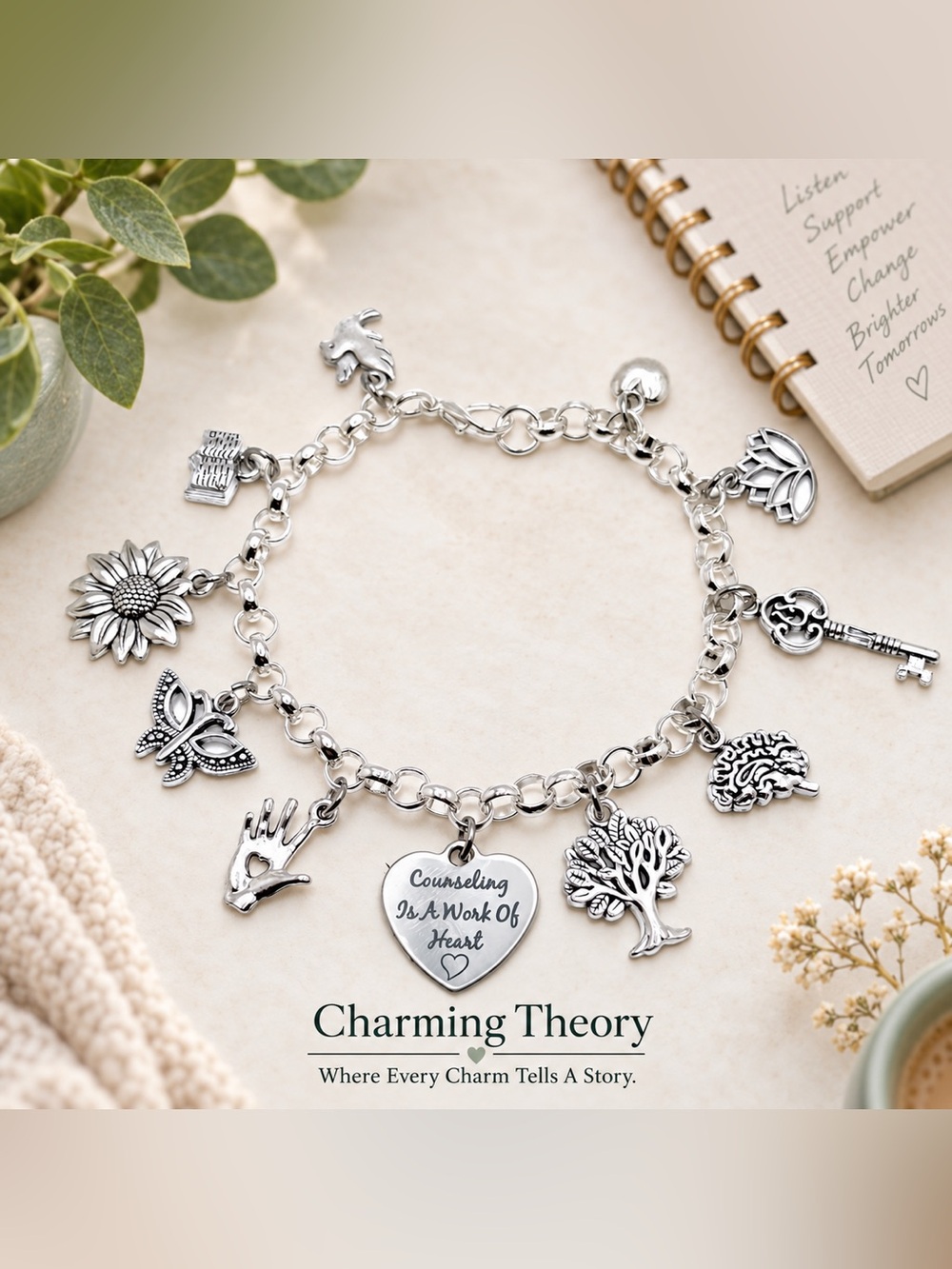 Counselor Charm Bracelet Therapist Psychiatrist